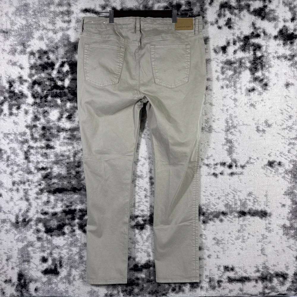 American‎ Eagle Jeans Mens Size 36x32 Beige Stretch Straight Leg Casual Office